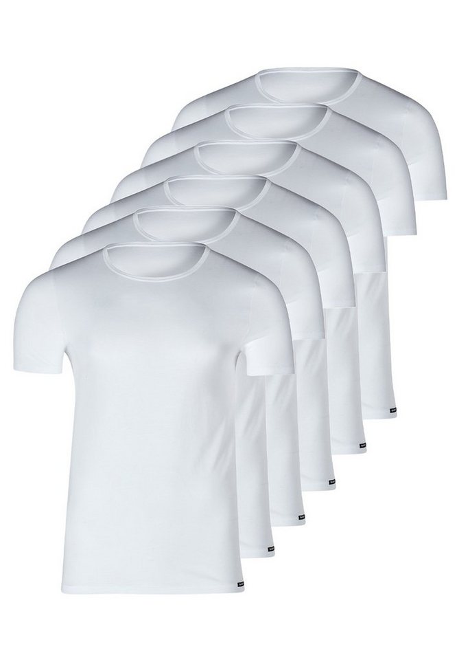 Skiny Unterhemd 6er Pack Unterhemd / Shirt Kurzarm (Spar-Set, 6-St) Unterhemd / Shirt Kurzarm - Baumwolle - T-Shirt mit Rundhalsausschnitt von Skiny