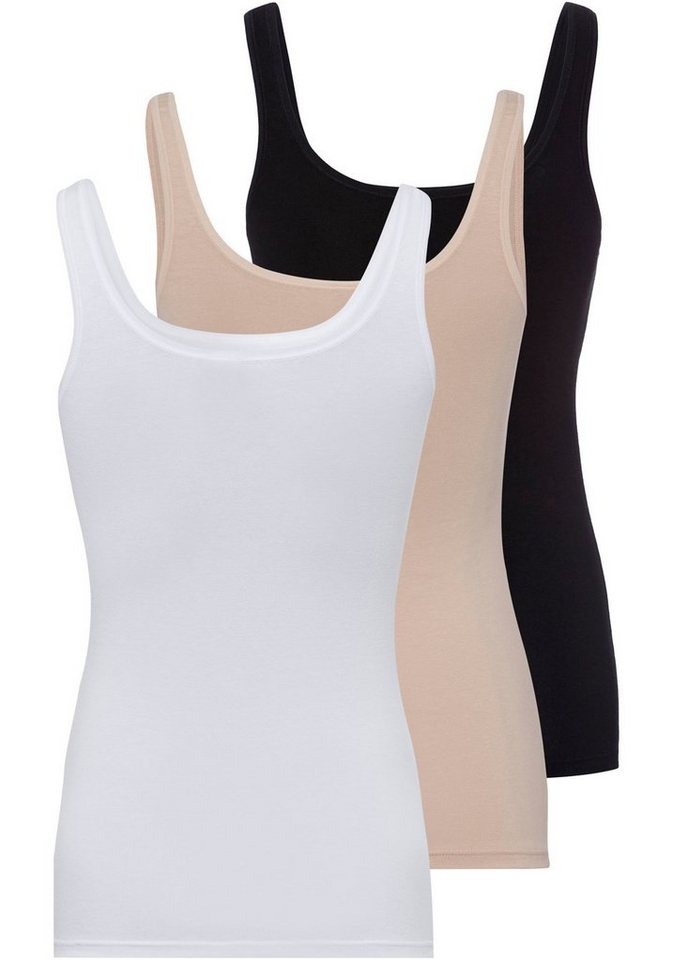 Skiny Unterhemd Cotton Tank Top (3-St) von Skiny