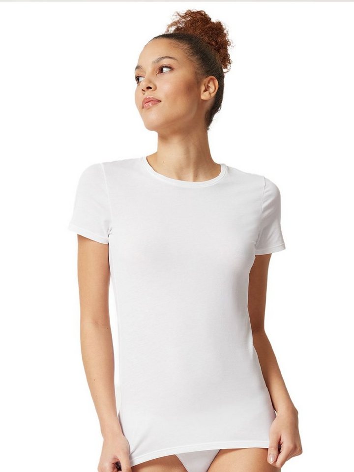 Skiny Unterhemd Damen Shirt kurzarm Cotton Essentials (Stück, 1-St) - von Skiny