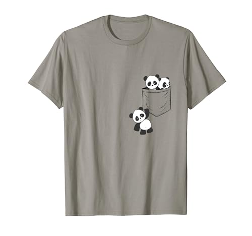 Süße Kawaii Baby Pandas spielen in der Tasche | Pandabär T-Shirt von SkizzenMonsters Panda Bären Shirts