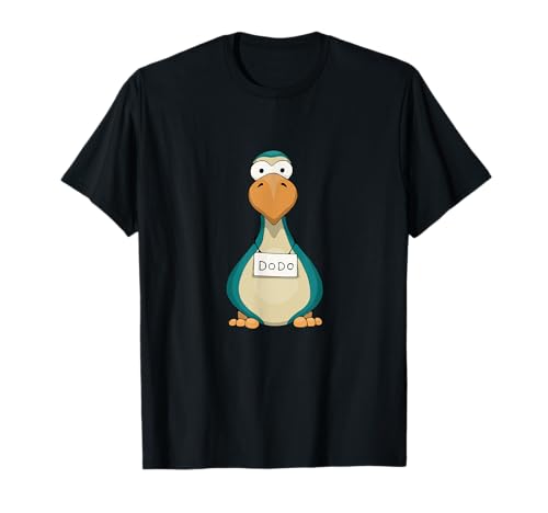 Skizzenmonsters schräge Viecher Shirts - Lustiger Comic Vogel als Fahndungsfoto Dodo T-Shirt für Herren - Schwarz, S von Skizzenmonsters schräge Viecher Shirts