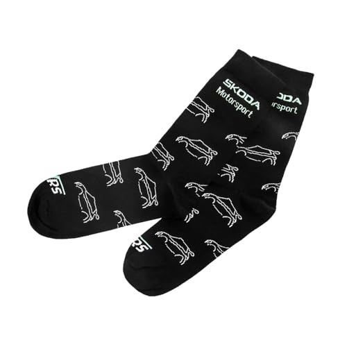 Skoda 6U0084361E Socken Motorsport RS Strümpfe, schwarz, Größe 39-42 von Skoda