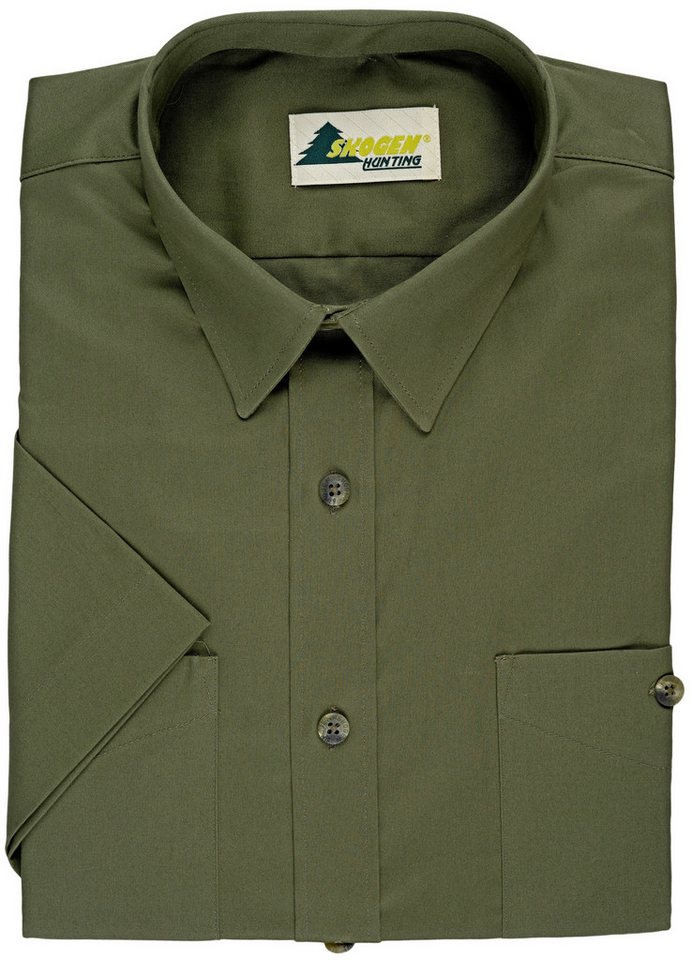 Skogen Kurzarmhemd Kurzarm-Outdoorhemd aus 100 % Baumwolle Jagdhemd Herren Oefele Jagd von Skogen