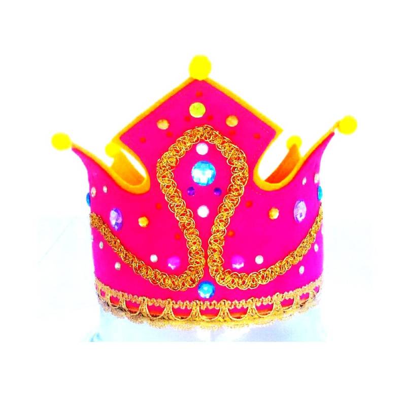 Kleinkind Krone Diadem Rosa Gold Tiara Stirnbänder Mädchen Filz Mit Schlägt Schöne Party Kopfstück Kleinkind Mädchen Königliche Prinzessin von SkokSkokStore