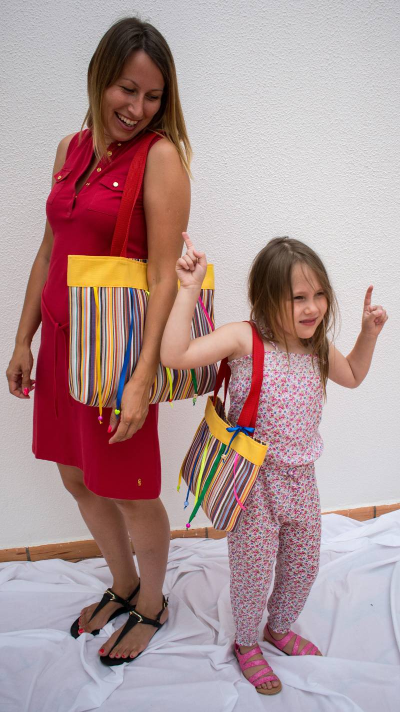 Me & Mommy Taschen Passendes Set Mutter Tochter Geschenk Tote Bag Canvas Tasche Stoff Markttasche Leichte Sommer Kleinkind von SkokSkokStore