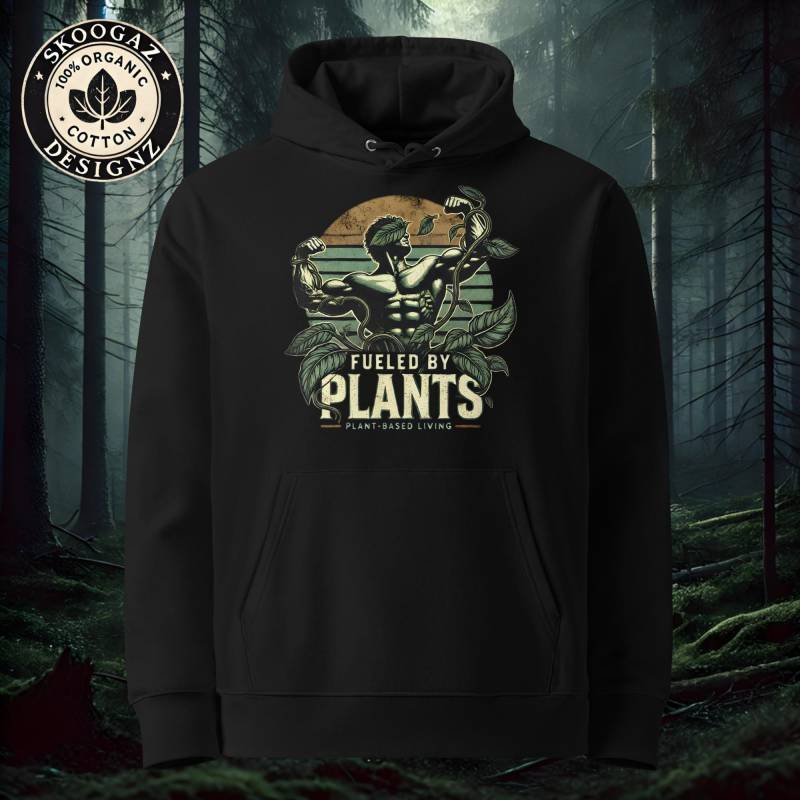 Vegan Bodybuilder Hoodie - Plant Based Living Gym | Retro Fitness Statement Unisex Sport Outfit Bio-Baumwolle Vegan Bodybuilder Hoodie - Plant Based Living Gym | Retro Fitness Statement Unisex Sport Outfit Bio-Baumwolle von SkoogazDesignz