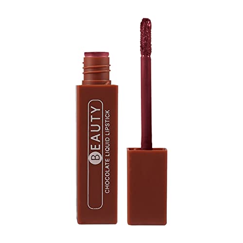 Non Lipstick Lipstick Waterproofs 2ml And Stick Gloss Lip Lip Long-lasting Sleeve Chocolate Cup Lippenstift Lippenstift Dunkelrot (R, One Size) von SkotO