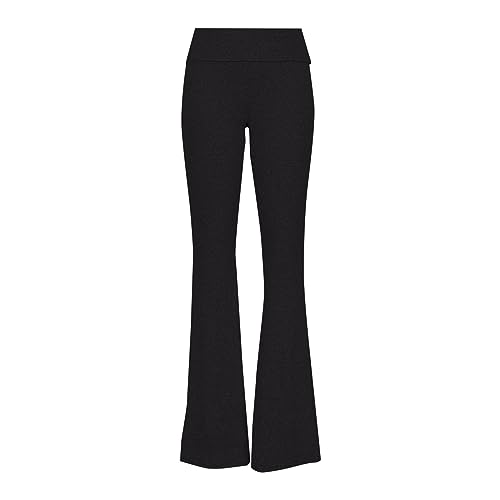 Schlaghose Damen Low Waist - Yogahose Baumwolle Bootcut Yagahosen Elastische Taille Stretchhose Einfarbig Elegante Jogginghose Lang Sport Trainingshose Freizeithose Mit Taschen von SkotO