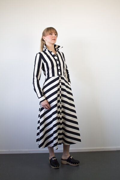 Skrabak Hemdkleid Alexandra mit Blockstreifen aus Bio-Baumwolle von Skrabak