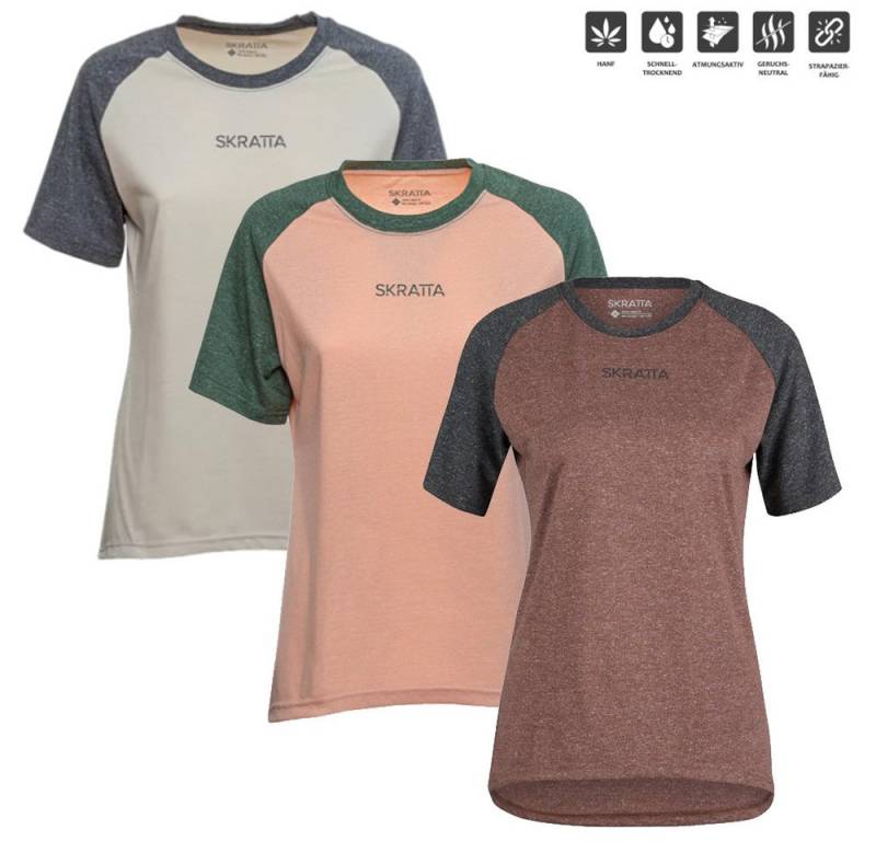 Skratta T-Shirt SKRATTA - Mix Hanf T-Shirt BENTE Damen T-Shirt kühlend von Skratta