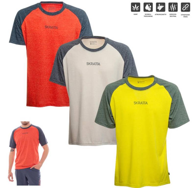 Skratta T-Shirt SKRATTA - Mix Hanf T-Shirt BENTE Herren T-Shirt kühlend von Skratta