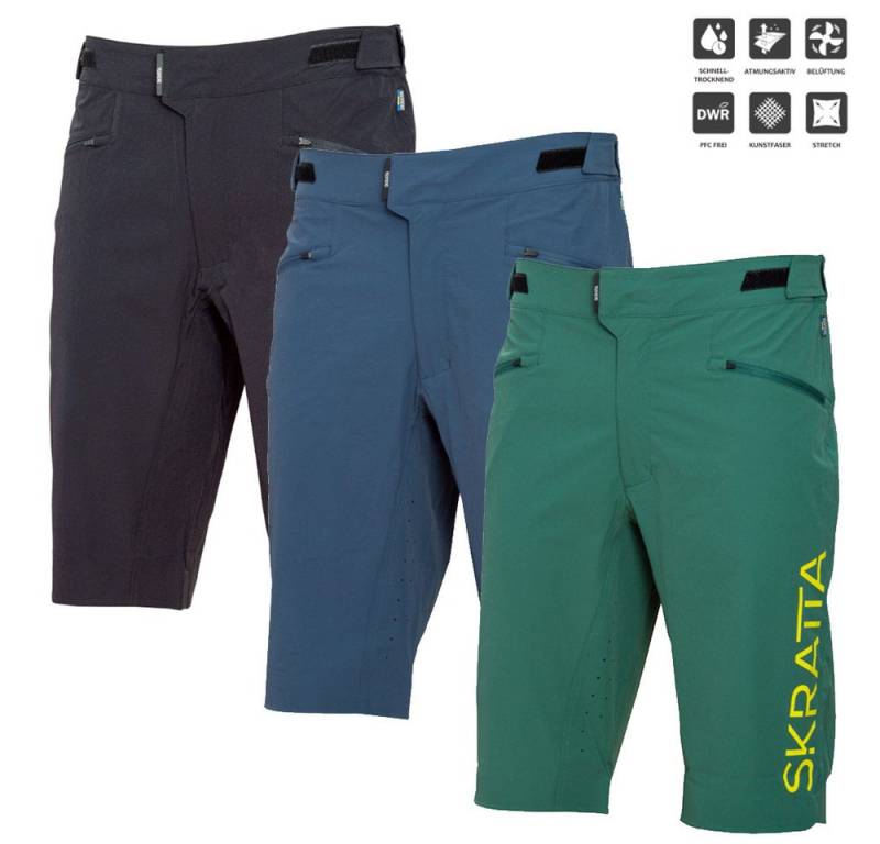 Skratta Trainingstights Skratta - Bente Shorts - kurze Hosen Stretch Radhose Wanderhose von Skratta
