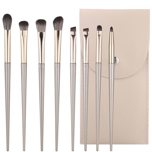 8 Stück Augenpinsel Pinselset, Gold Lidschatten Make-Up Pinsel Augenpinsel Schminkpinsel Makeup Foundation Pinsel Kosmetikpinsel, Lidschatten Schminkpinsel Set Pinsels Augen Blending Brush von Skrfren