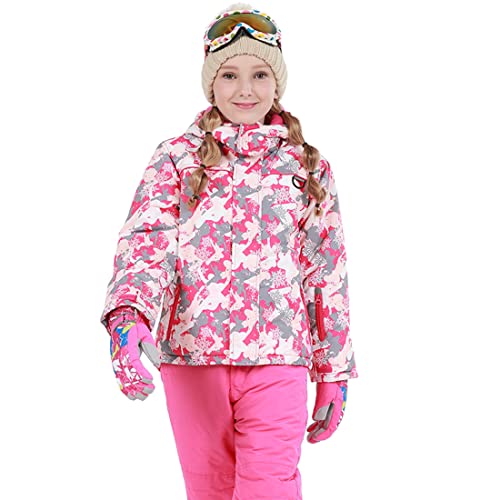 Skrsila Kinder Skianzug 2 Teilig Jungen Mädchen Schneeanzug Outdoor Warm Skifahren Bekleidung Skijacke + Skihose von Skrsila