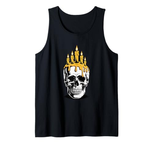 Halloween Grusel Schädel Kerzen Goth Kerze Tank Top Halloween Grusel Schädel Kerzen Goth Kerze Tank Top von Skull Lover Gifts