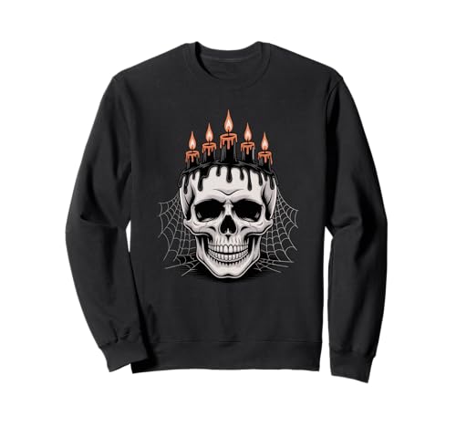 Halloween Unheimlich Schädel Kerzen Spinnennetz Sweatshirt Halloween Unheimlich Schädel Kerzen Spinnennetz Sweatshirt von Skull Lover Gifts