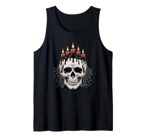 Halloween Unheimlich Schädel Kerzen Spinnennetz Tank Top Halloween Unheimlich Schädel Kerzen Spinnennetz Tank Top von Skull Lover Gifts