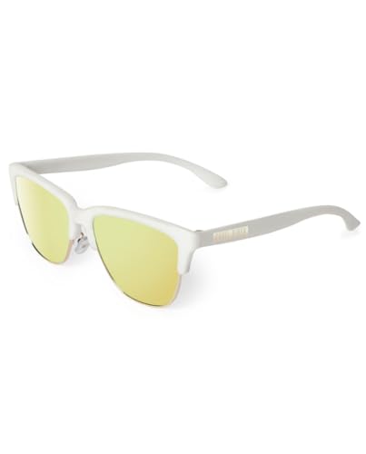 Skull Rider Unisex Golden White Sonnenbrille, Blanco von Skull Rider