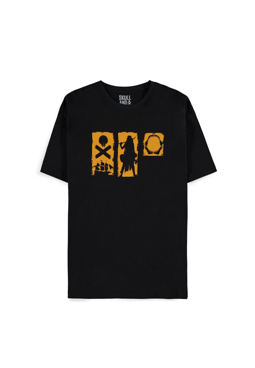 Skull & Bones - Gaming T-Shirt - Pirate Icons - S bis XXL - für Männer - Größe L - schwarz von Skull & Bones