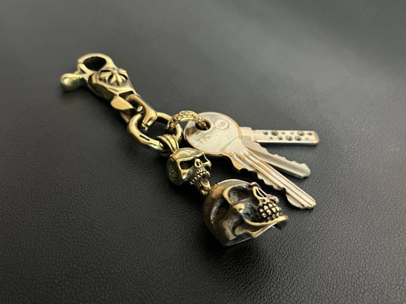 Skull Brass Key Chain - Totenkopf Schlüßelanhänger Aus Messing #3 von SkullEdition