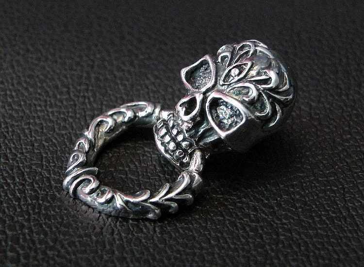 Wallet Chain Connector Skull #11 - Geldbeutelketten Verbinder Totenkopf von SkullEdition