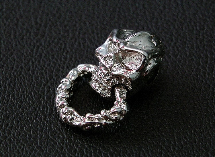 Wallet Chain Connector Skull #6 - Geldbeutelketten Verbinder Totenkopf von SkullEdition