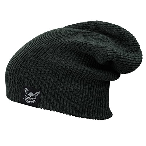 Skulltribe Mütze The Opie Heavy Duty Long Beanie grau Einheitsgröße Extra-Länge von Skulltribe