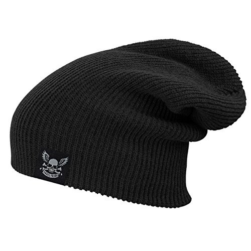 Skulltribe Mütze The Opie Heavy Duty Long Beanie schwarz Einheitsgröße Extra-Länge von Skulltribe