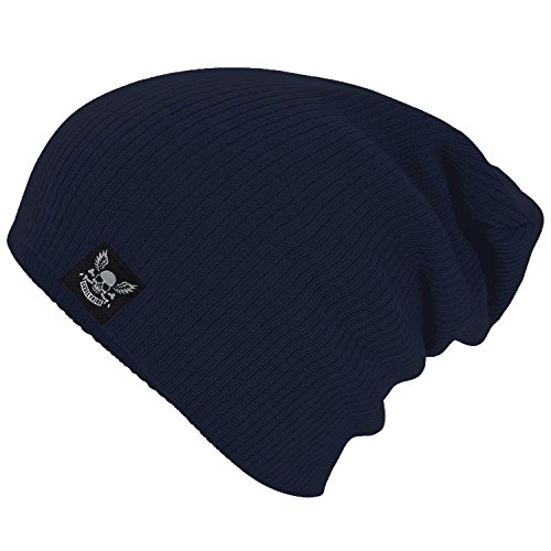 Skulltribe Mütze The Opie Classic Long Beanie dunkelblau Einheitsgröße von Skulltribe