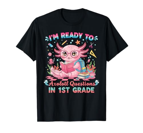 Niedliche Axolotl-Fragen für Erstklässler Mädchen Lustig T-Shirt Niedliche Axolotl-Fragen für Erstklässler Mädchen Lustig T-Shirt von Skurrile grafische erste Klasse Zurück zur Schule