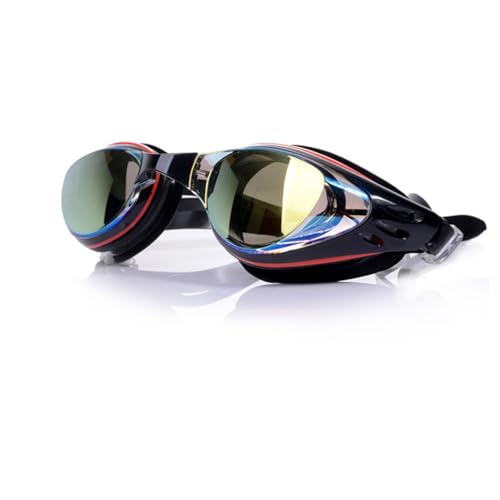 Optische Schwimmbrille mit Sehstärke Dioptrien: -1,5 bis -8,0 No Leakage Anti-Fog UV-Protection mit verstellbaren Bändern und Auswechselbare Nasenstützen Männer Frauen Kostenlose schöne Box (-4.0) von SkyFace