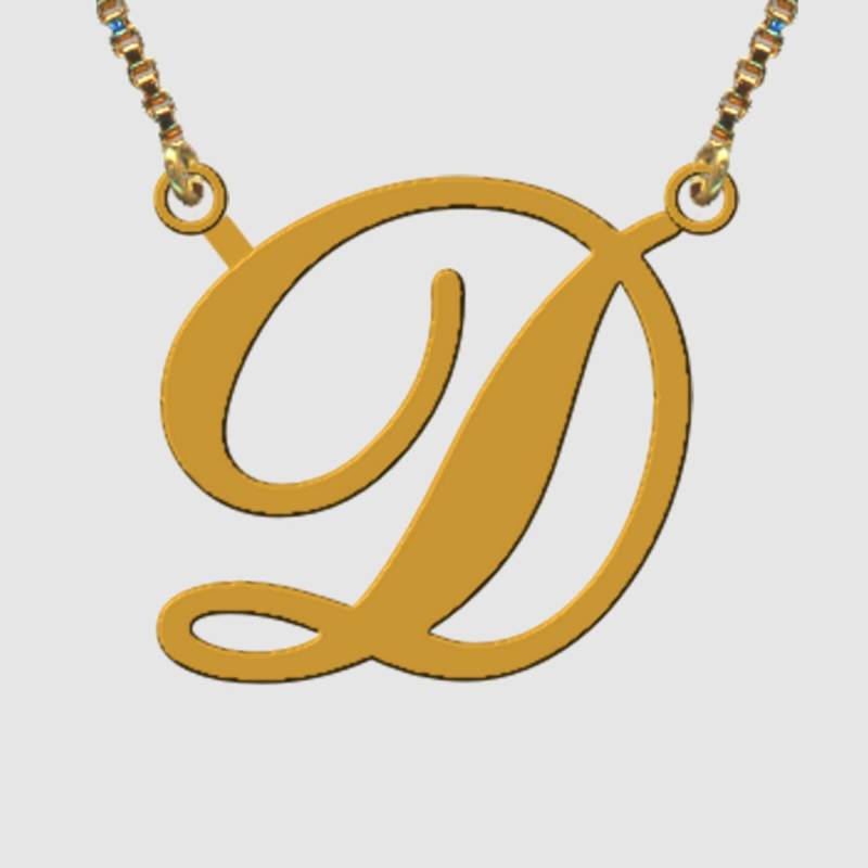 Vergoldete Handgemachte Anfangsbuchstabenhalskette Jeder Buchstabe Ihrer Wahl von SkyGiftWorldwide