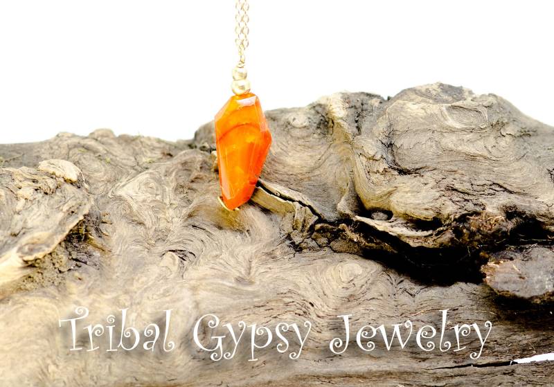 Karneol Edelstein Halskette Mit Goldkette Boho Göttin Schmuck, Layered Halskette, Natürliche Edelsteine Geschenk Für Sie von SkyPeakBoutique