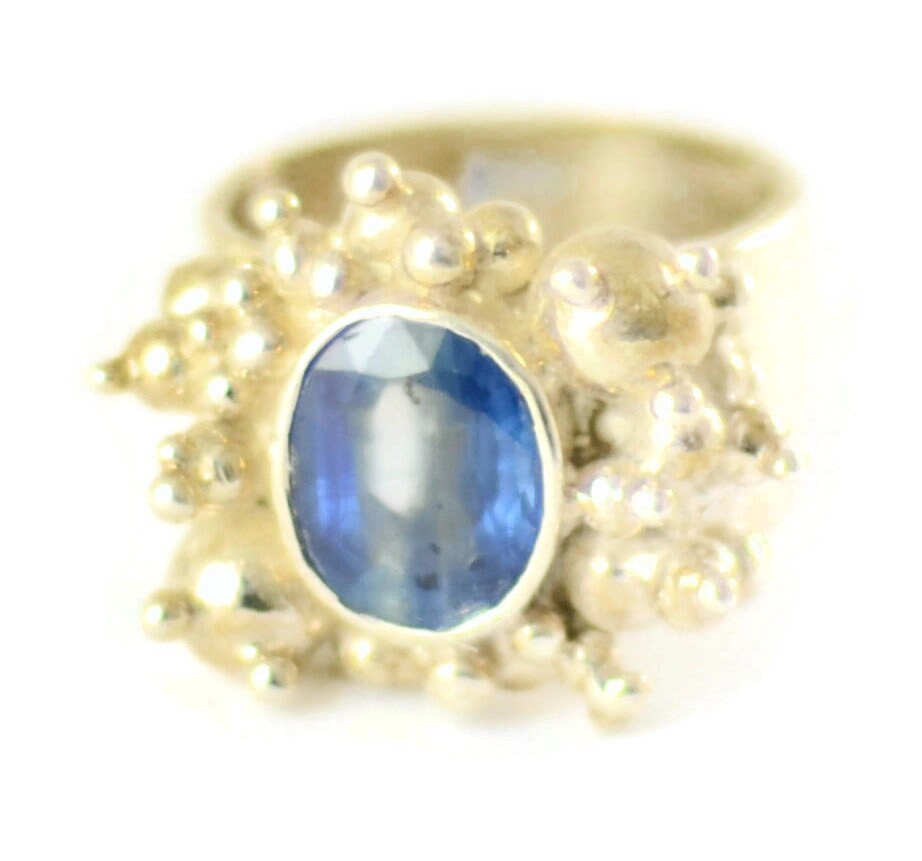 Kyanit Und 92 5 Silber Sprudelnde Ring von SkyPeakBoutique