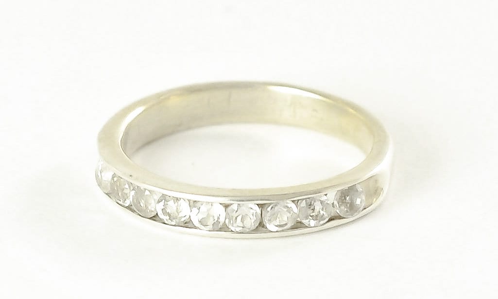 Quarz Eternity Sterling Silber Ring von SkyPeakBoutique