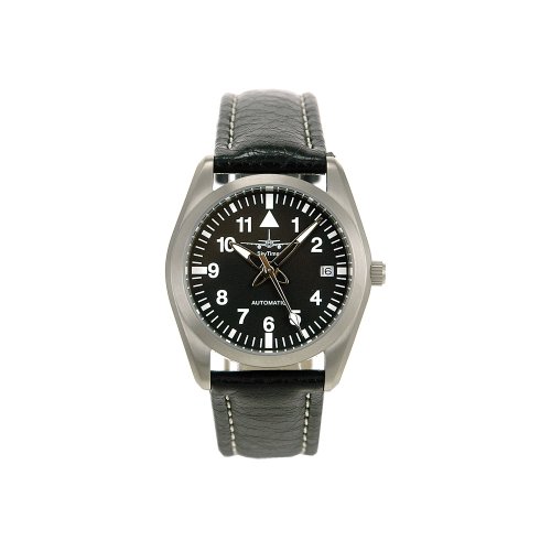 SkyTimer 507526001 Herren Uhr Flieger Automatik mit Leder Armband von SkyTimer