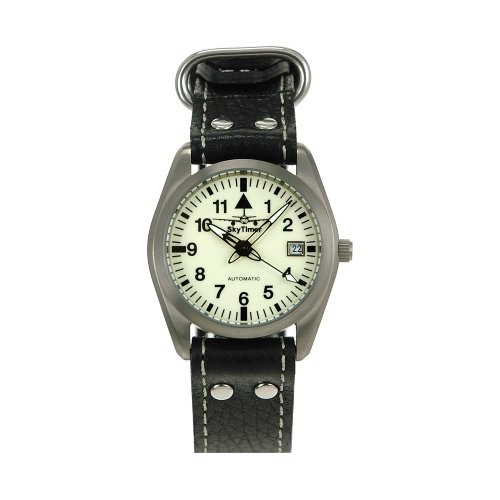 SkyTimer Herren Uhr Analog Automatik mit Leder Armband 507526006 von SkyTimer