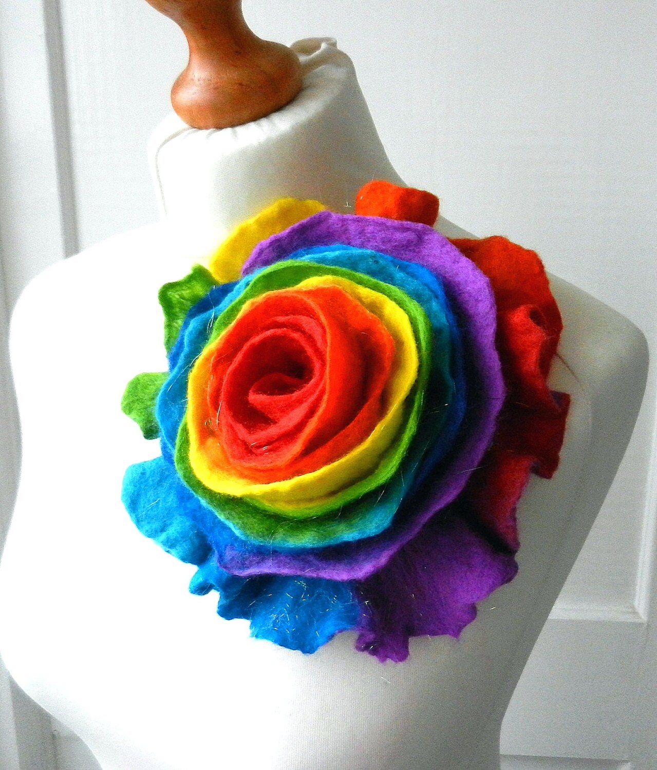 Gefilzte, Wollschmuck Gefilzte Art Brosche von SkyWool