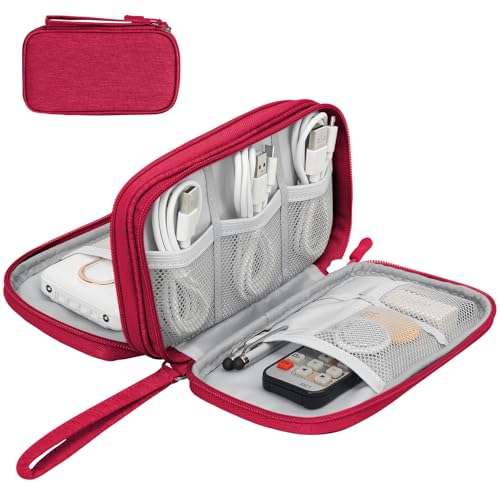 Skycase Elektronische Organizer-Reisetasche – wasserdichte Reise-Kabeltaschen für Organisation, Kabel-Organizer, All-in-One-Doppelschicht-Aufbewahrungstasche für Zubehör, Ladegerät, Kabel von Skycase