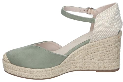 Skydiva Espadrilles mit Keilabsatz für Damen, Espadrilles, grün, mit Schnalle – Modell M4301, grün, 36 EU von Skydiva