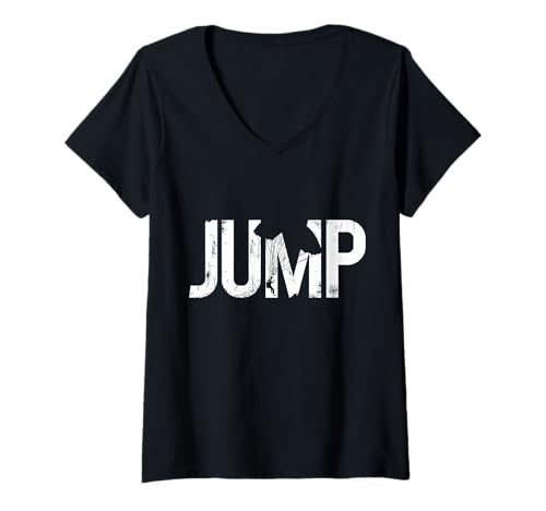 Damen Fallschirmspringen Jump Sky Diving Diver Skydiver T-Shirt mit V-Ausschnitt von Skydiving Apparel & Gifts