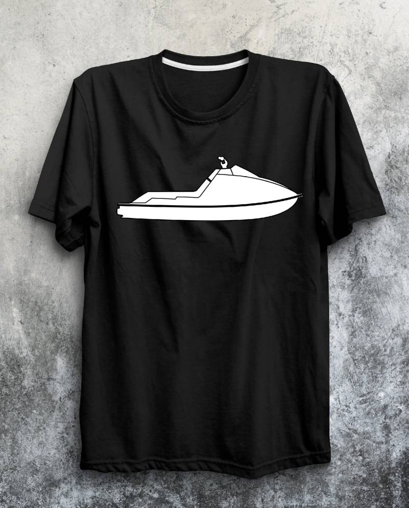 Vintage Stand Up Jet Ski X2 Grafik - Kurzarm Unisex T-Shirt von SkylinesDesign