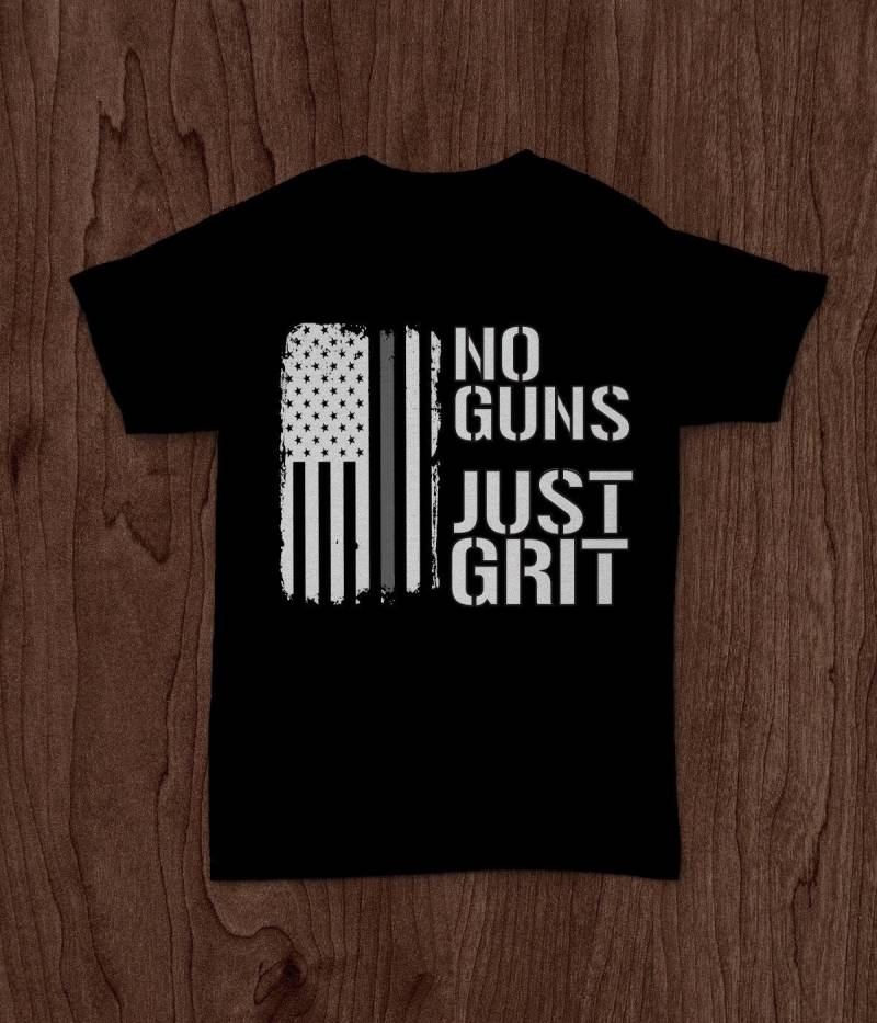 strafvollzugsoffizier No Guns Just Grit Kurzarm Unisex T-Shirt von SkylinesDesign