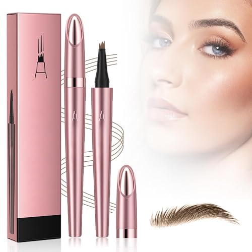 Microblading Augenbrauenstifte, Upgraded 3D Augenbrauenstifte Wasserfest, Langlebig, Natürlich, Feiner, ein Magischer Eyebrow Pencil Kann Leicht Natürliche Augenbrauen for women (Hellbraun) von Skynest
