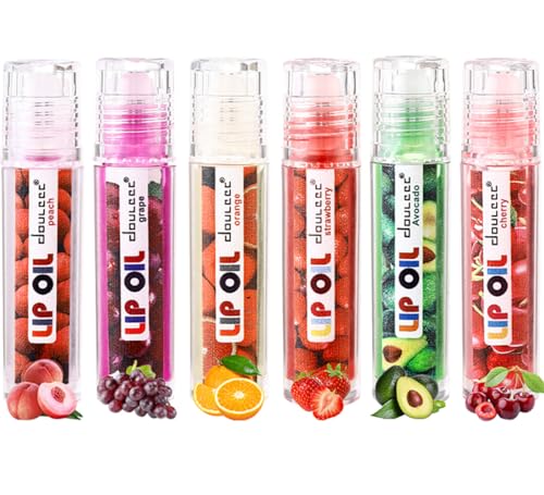 Girls Roll On Lipgloss, 6 Pcs Fruity Flavours Lip Make up for Dry Chapped Lips - Moisturizing Girls Lipgloss for Daily Use, Perfect Party Bag Treat von Skynest