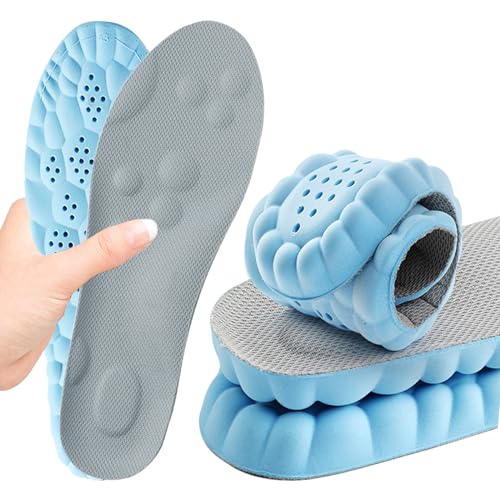 Memory Schaum Einlegesohlen mit Arch Support für Damen und Herren, Komfort Massage Einlegesohlen, Ersatz-Schuheinlagen für Turnschuhe, Turnschuhe, Arbeitsstiefel(36.5/37 EU, blau) von Skypermit