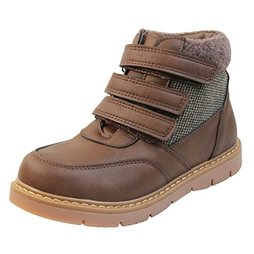 Skyrocket Jungenstiefel - Warme Jungenschuhe Winterstiefel mit Memory-Schaum - Kinder- und Kleinkindstiefel Stiefeletten Schwarz oder Hellbraun Brauner Schuh Junges Kind Braun Größe 28 EU von Skyrocket