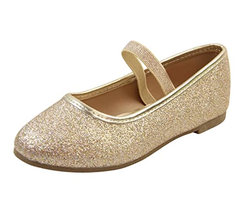 Skyrocket Mädchen Kinder Glitter Kitty Hochzeit Ballet Ballerina Schuhe Gold Größe 24 von Skyrocket