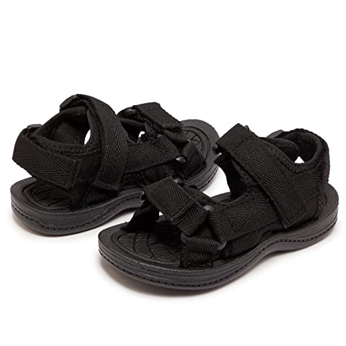 Skysole All Terrain Doppelriemchensandalen für Jungen - Gummisohle Amphibien Schuhe für Strand, Pool, Wandern, Wandern & Sport, Schwarz, 36 EU von Skysole