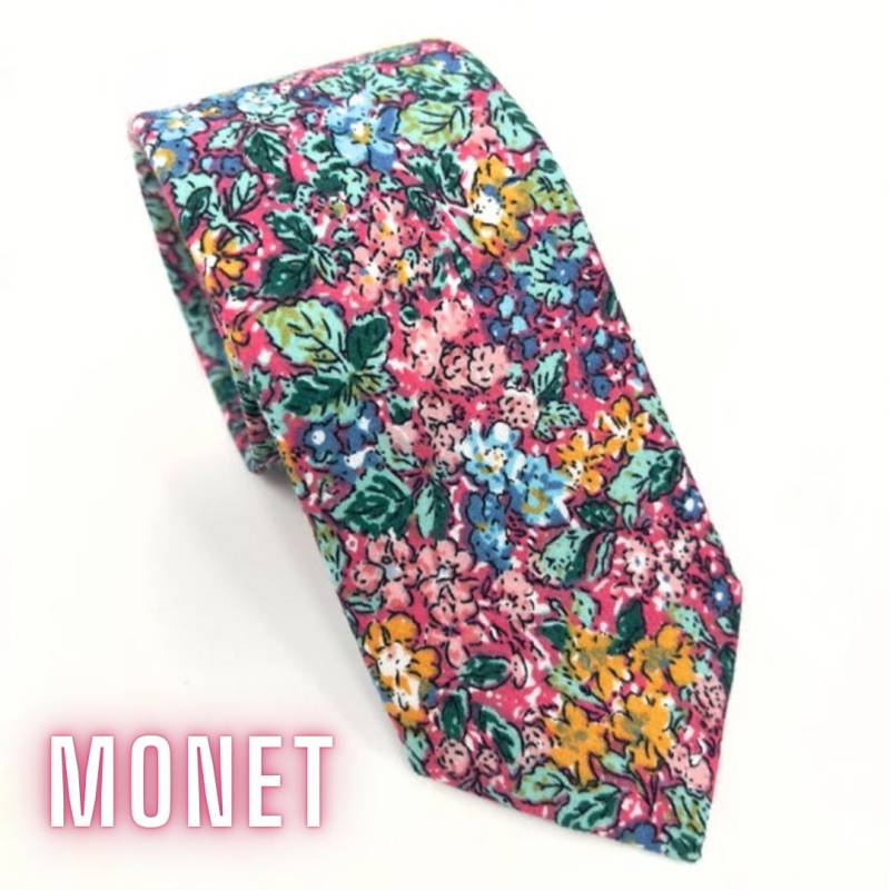 Skywalker Apparel Monet Blumen Krawatte | Krawatten Männer Hochzeitskrawatten Bräutigam Trauzeugen Kentucky-Derby Skywalker Apparel Monet Blumen Krawatte | Krawatten Männer Hochzeitskrawatten Bräutigam Trauzeugen Kentucky-Derby von SkywalkerShades